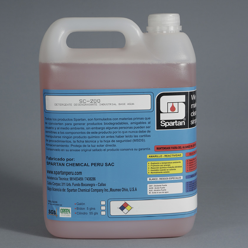 SC 200 – Detergente Desengrasante Industrial